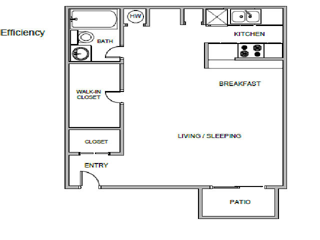 Efficiency - Borders Apartment Homes