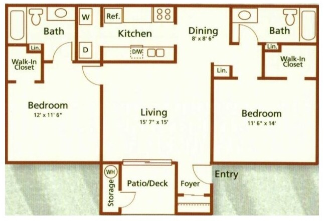 2BR/2BA - Madison Green Valley
