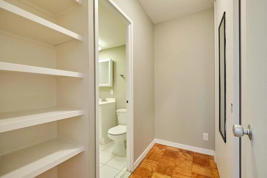 Two large closets + linen closet with shelves - 240 M St SW
