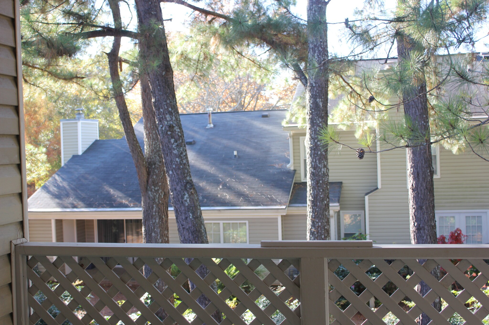 view from balcony: neighbors not too close - 35 Devon Ln