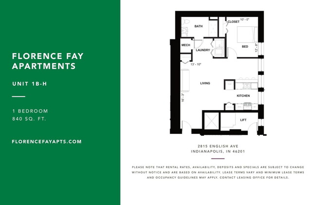 Floorplan - Florence Fay School Senior Apartments