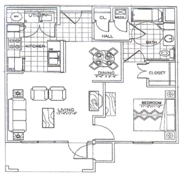 1BR/1BA - Villas at Quail Creek Apartments