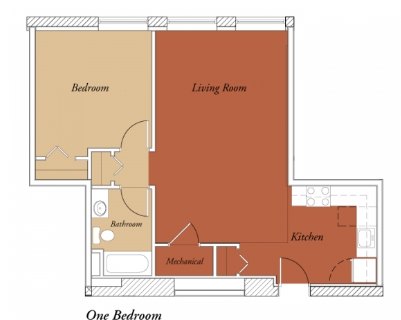 1BR/1BA - School Street Residences