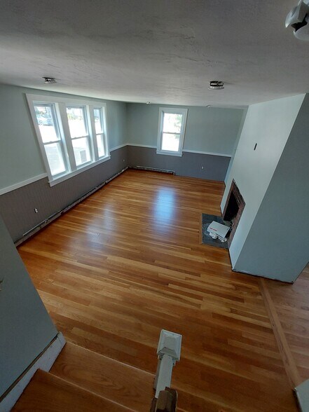 Living room from stairway - 1 Dunklee St