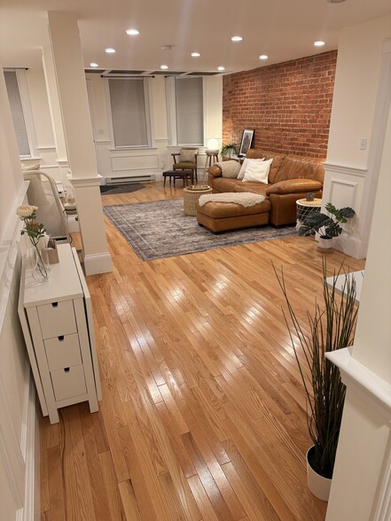 living space - open floor plan, but distinct dining and office areas - 382 Riverway St