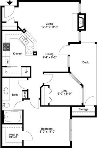 Floorplan - St Andrews at River Park Apartments