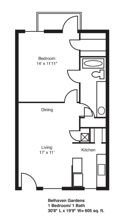 1 Bed 1 Bath - Belhaven Gardens