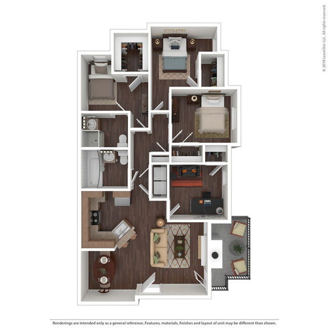 Floorplan - Cypress View Villas Apartments