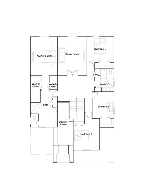 Level 2 floor plan - 2340 Feather Brook Ln