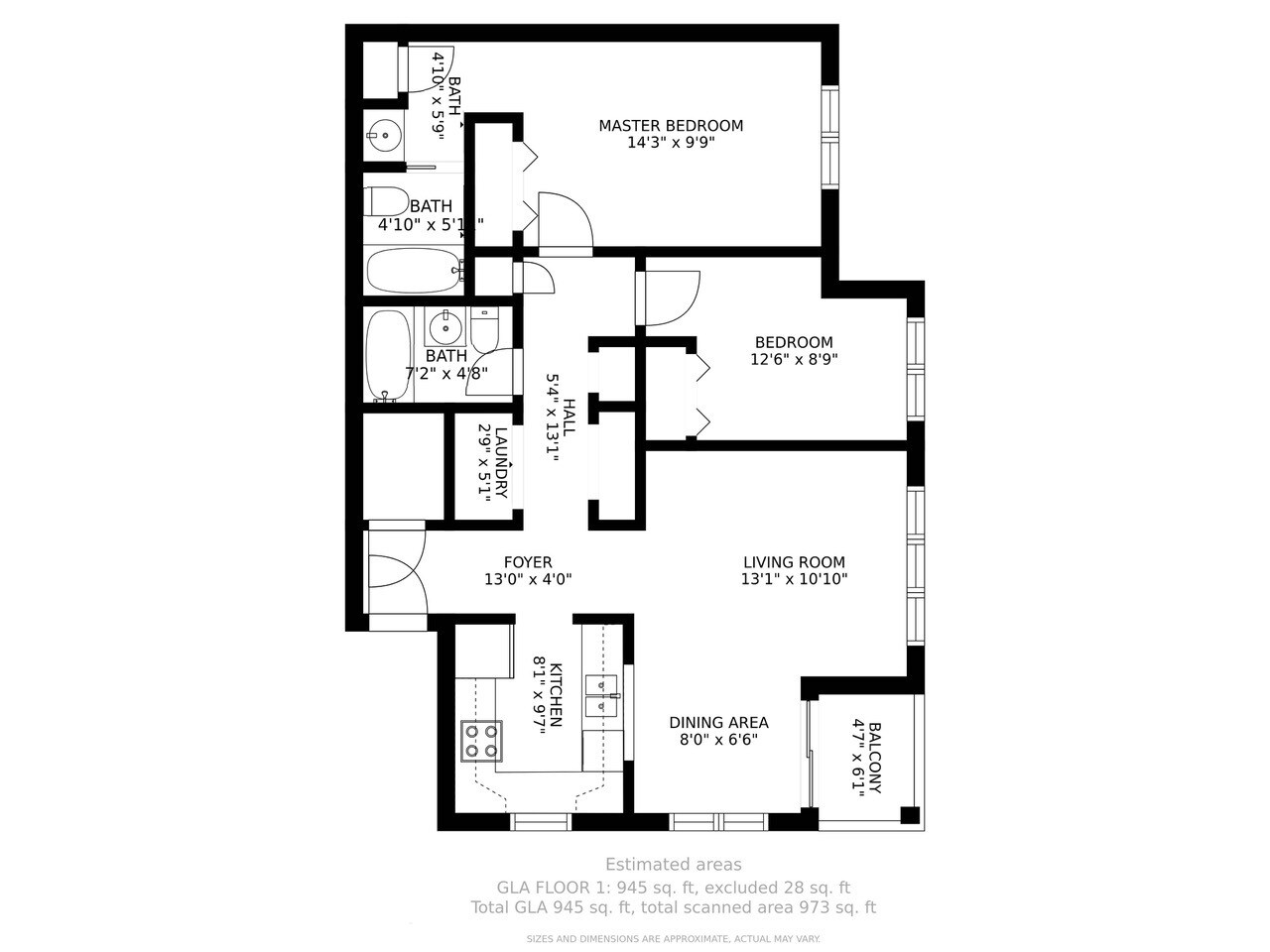Left Facing Floor Plan - 13 Eagle Dr