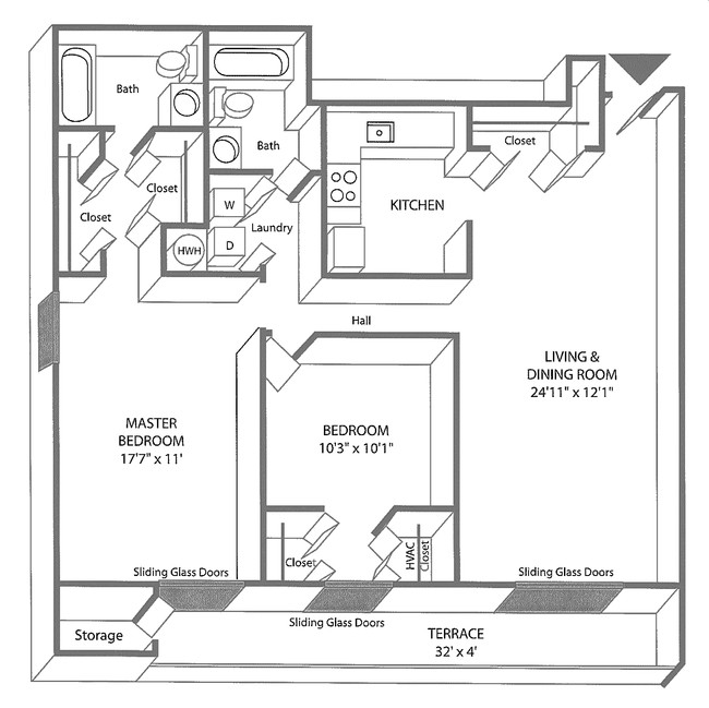 2BR/2BA - Valley Forge Towers West