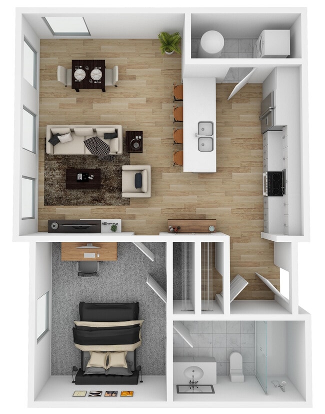 Explore this beautifully designed apartment layout, where style meets functionality. - Market & Main