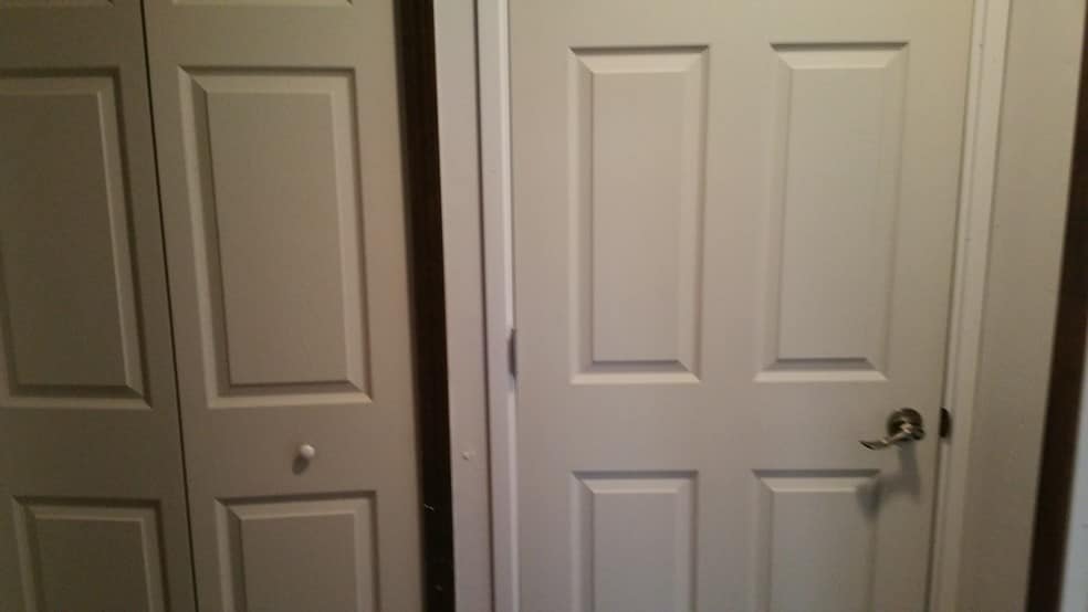 Hallway downstairs w/doors closed - 2116 Thaler Ave