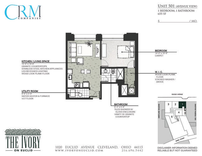 Floorplan - The Ivory on Euclid
