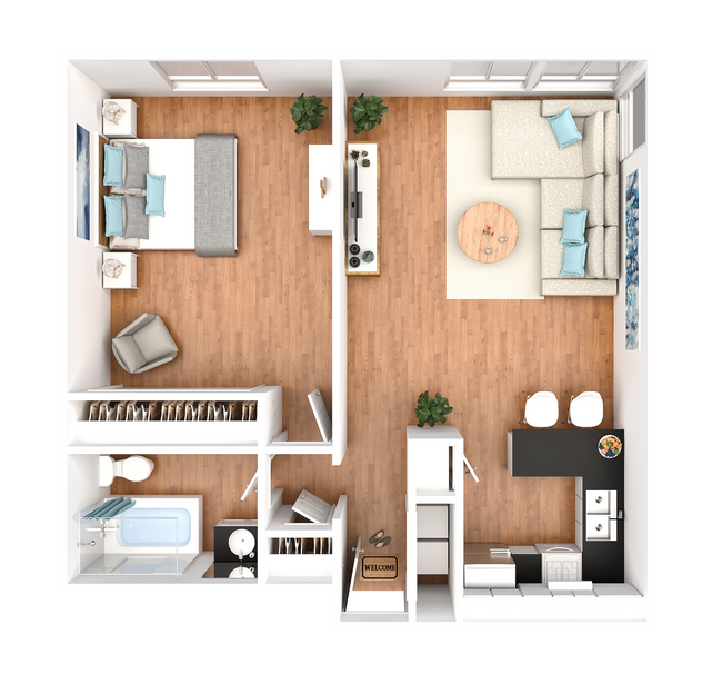 1 Bedroom 1 Bathroom - West End Living