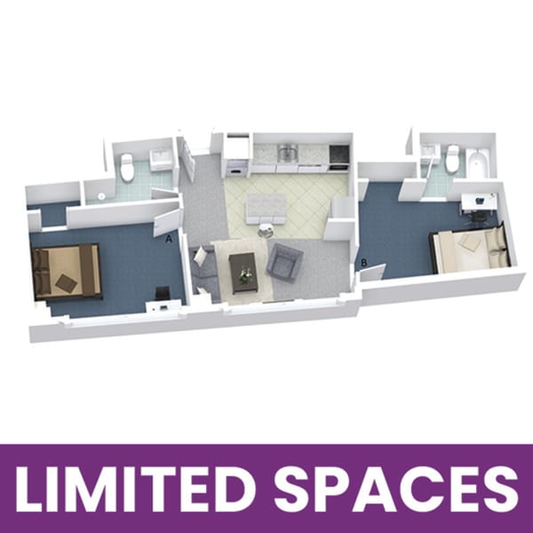 University Lofts 2x2J - Limited Spaces - University Lofts