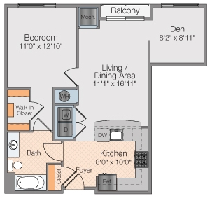 1BR/1BA - The Galaxy Apartments