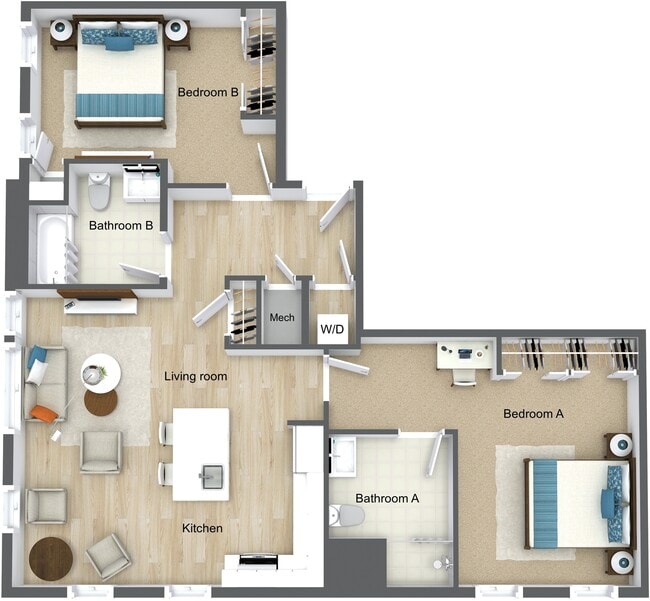 2 Bedroom 2 Bathroom - The Point at Weymouth
