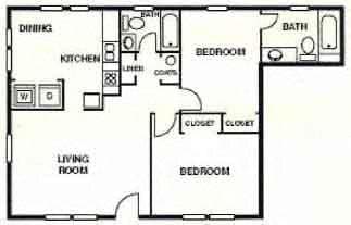Floorplan - Cottages on Elm Apartments