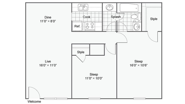 Floorplan - The Hub at Baton Rouge