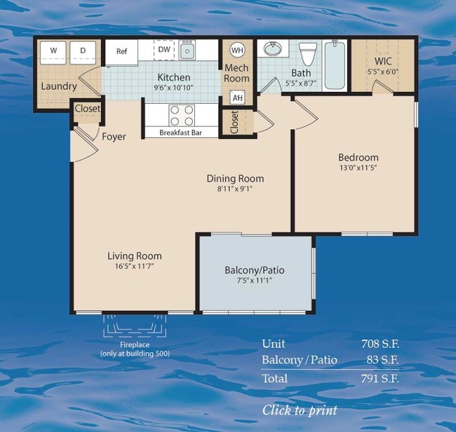 Floorplan - Sunset Bay Apartments