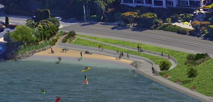 David E Brink swimming, SUP park - 714 1st St S