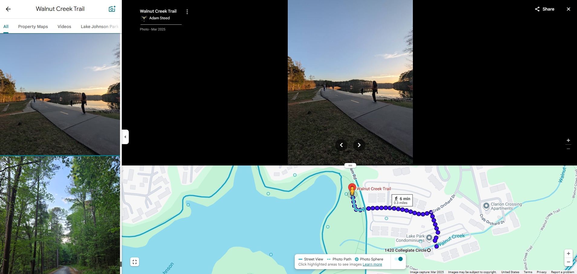 Lake / Trail Map - 1420 Collegiate Cir