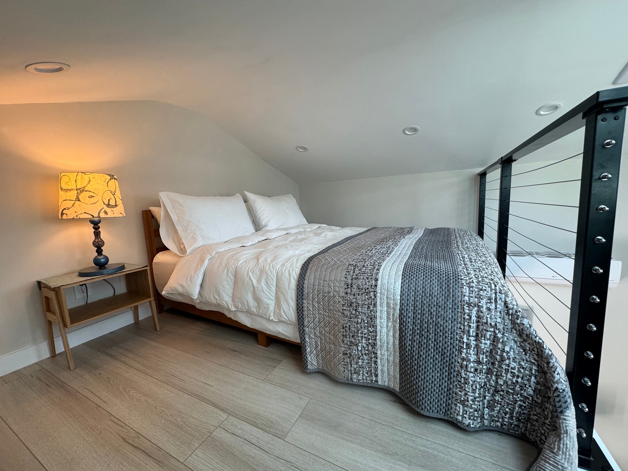 queen sized bed in sleeping loft - 3744 Granada Ave