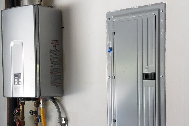 tankless waterheater and electric panel - 4541 Alla Rd