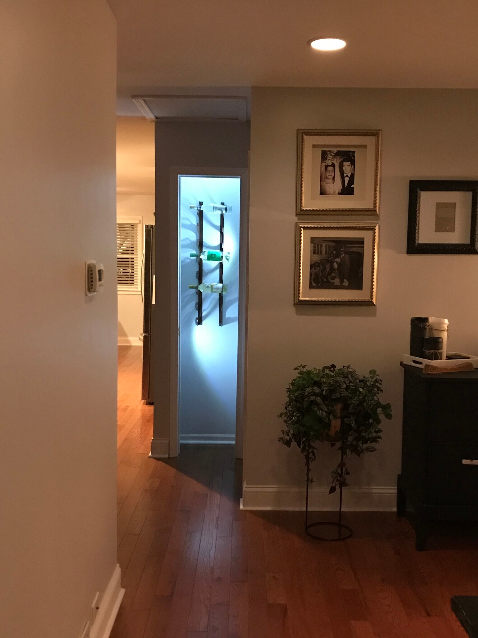 Wine rack adjacent to the Living room - 4605 Prairie Ave