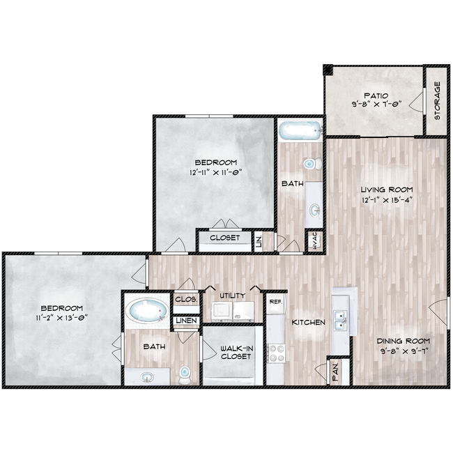 Floorplan B80 - Walnut Grove