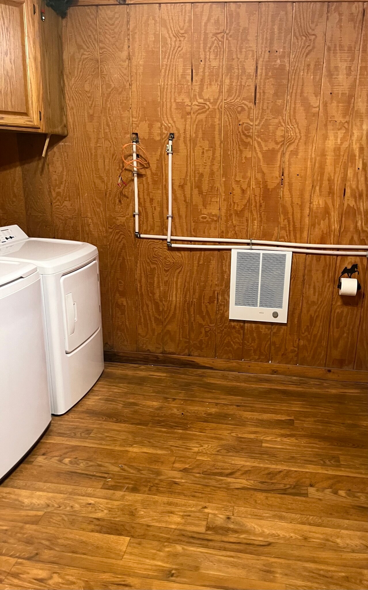 Washer and dryer in bathroom - 3250 E Baggett Rd
