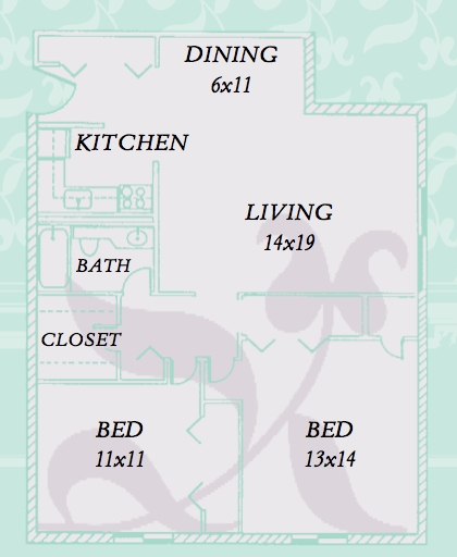 2BR/1BA - The Allenway