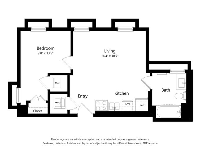 Floorplan - Upper Post Flats
