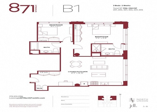 Floorplan - 871 N Franklin