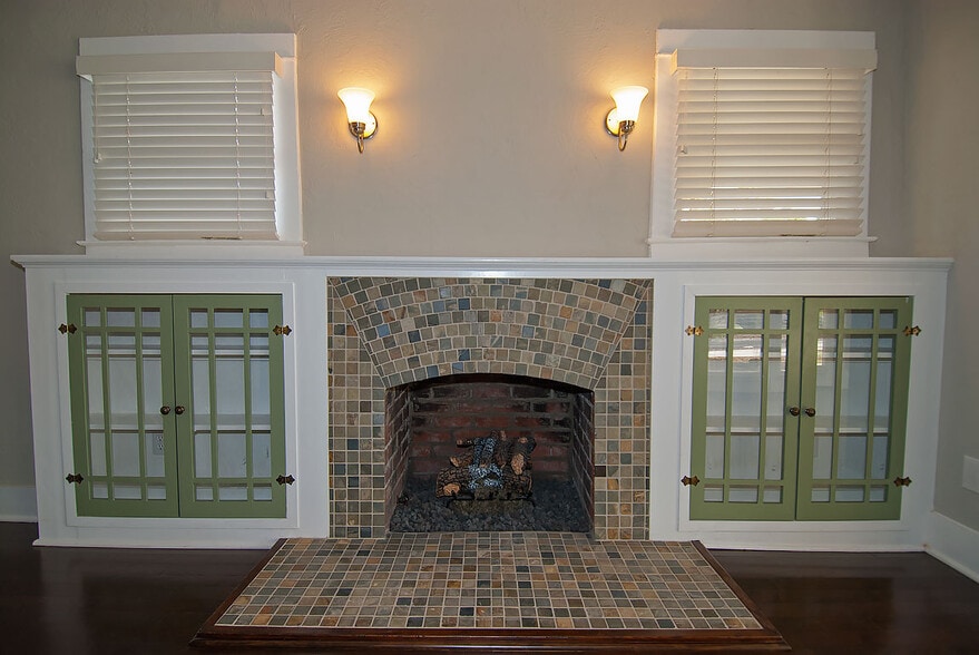 Gas Fireplace with Built-Ins - 60 W Lewis Ave