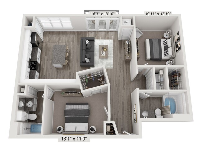 Floorplan - City Gate Apartment Homes