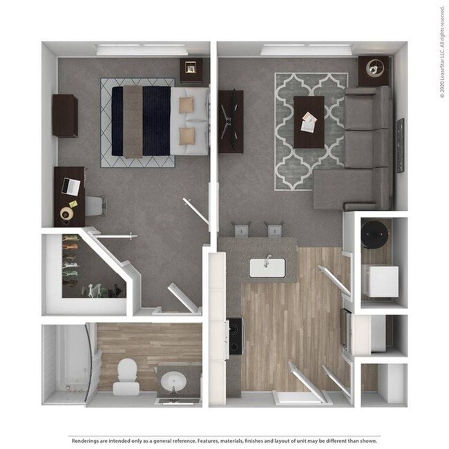 One Bedroom Floorplan - University Edge | Student Housing