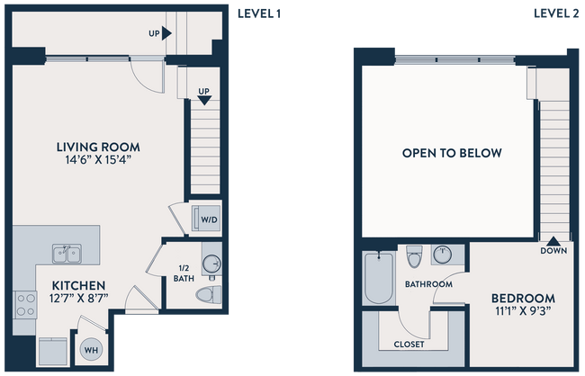 G1-One Bedroom One and Half Bath - Infinity Midtown