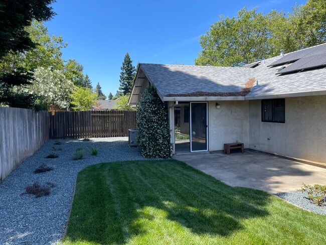 Building Photo - Central Chico, 3/2 fenced yard, 2 car garage, Gardener included, Solar, Fireplace, Craftsman Pergola