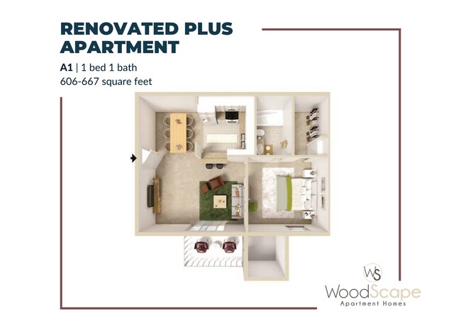 A1 Renovated Plus - Woodscape Apartments