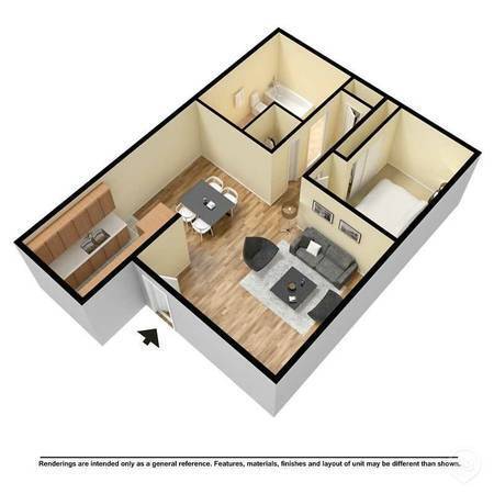 1 Bedroom 3d - Magnolia Place Apartments