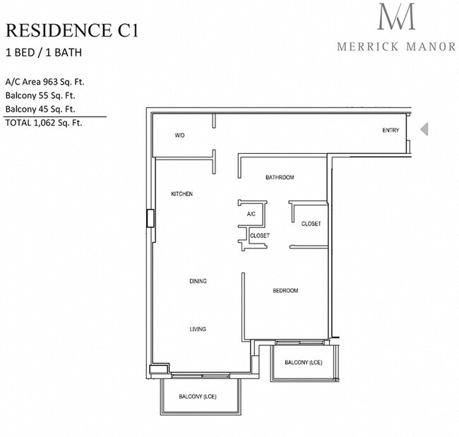 Floorplan - Merrick Manor Condominium