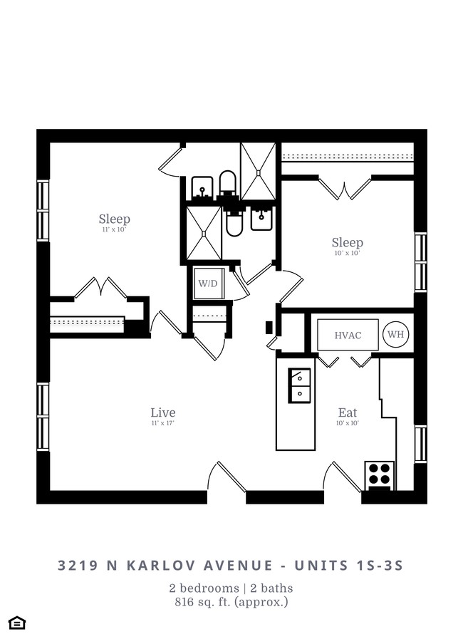 Floorplan - 4057-59 W. Melrose St.