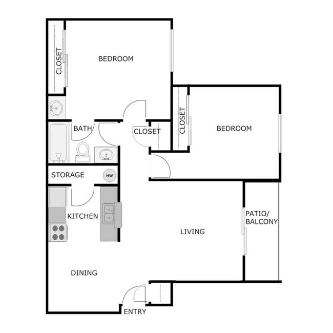 Floorplan - HUNTERS OAK APARTMENTS