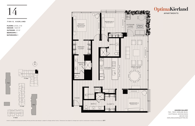 Floorplan - Optima Kierland Apartments