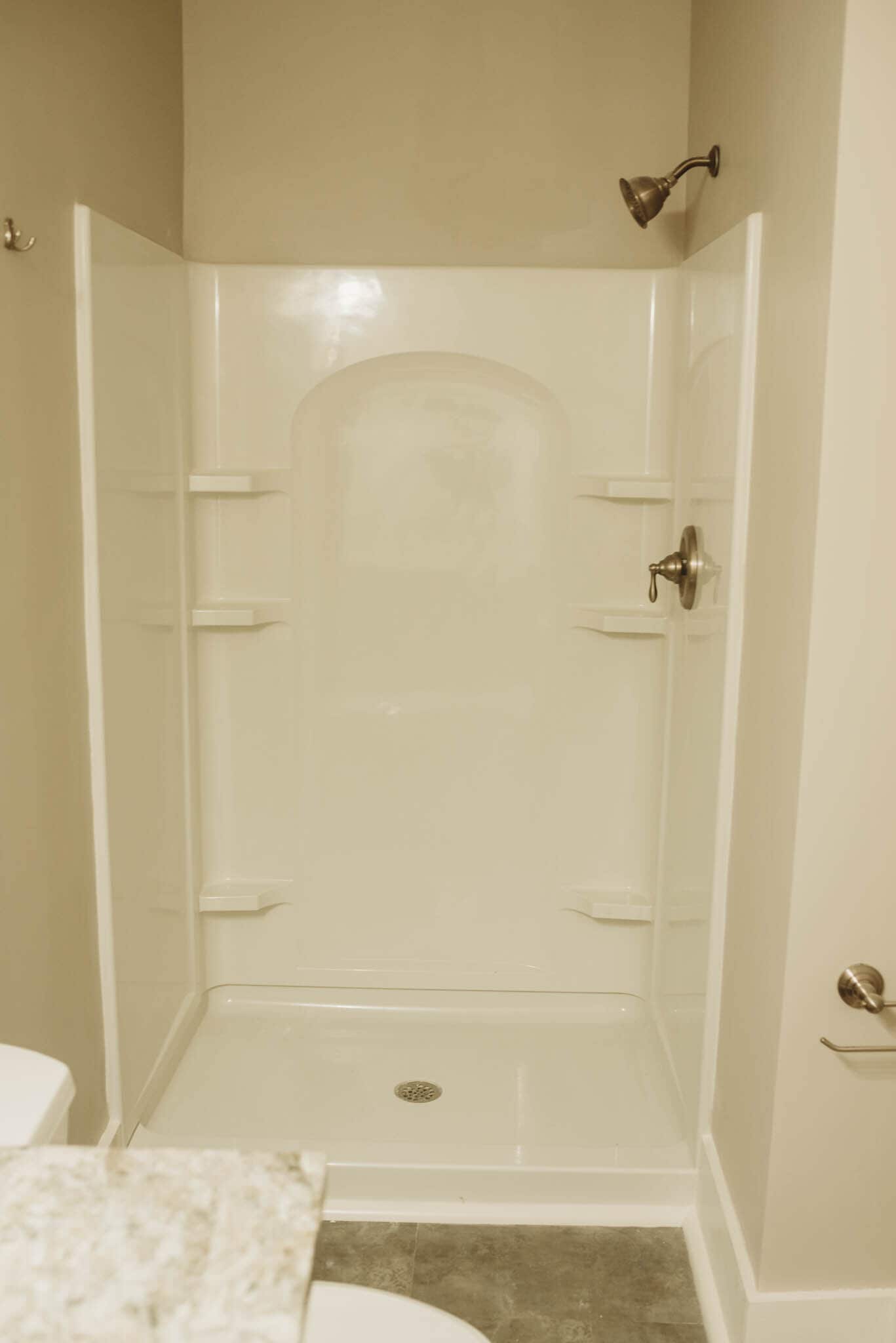 Walk in shower in bathroom - 529 Washington E St