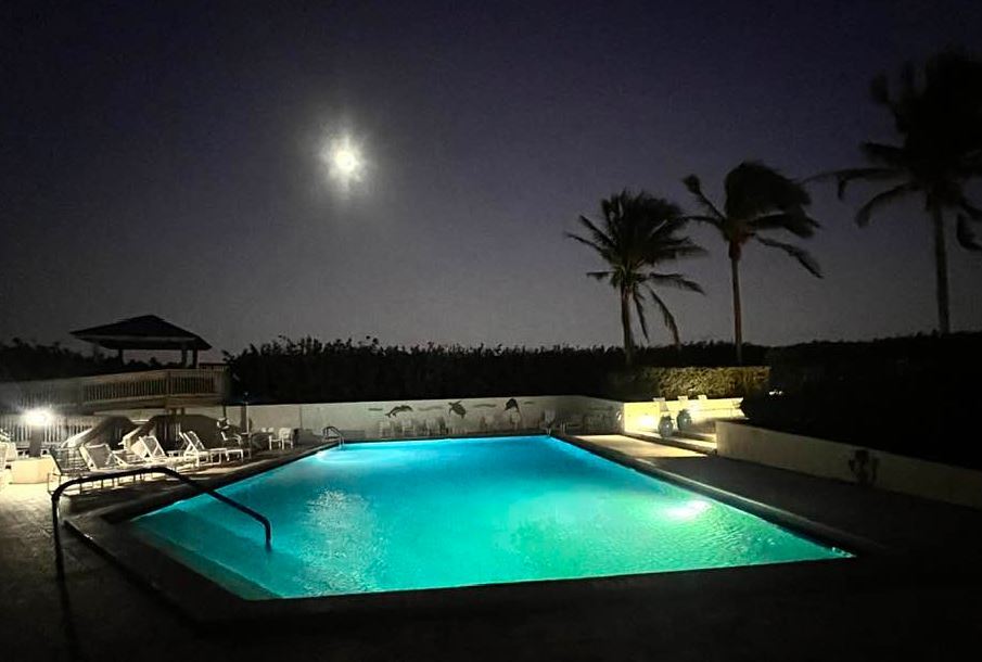 Pool at Night - 9650 S Ocean Dr