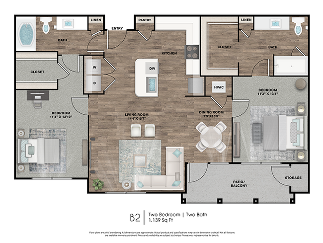 2 BED / 2 BATH - Tacara at Stone Oak
