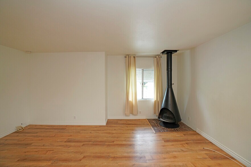 Living room with fireplace - 528 N Michigan Ave